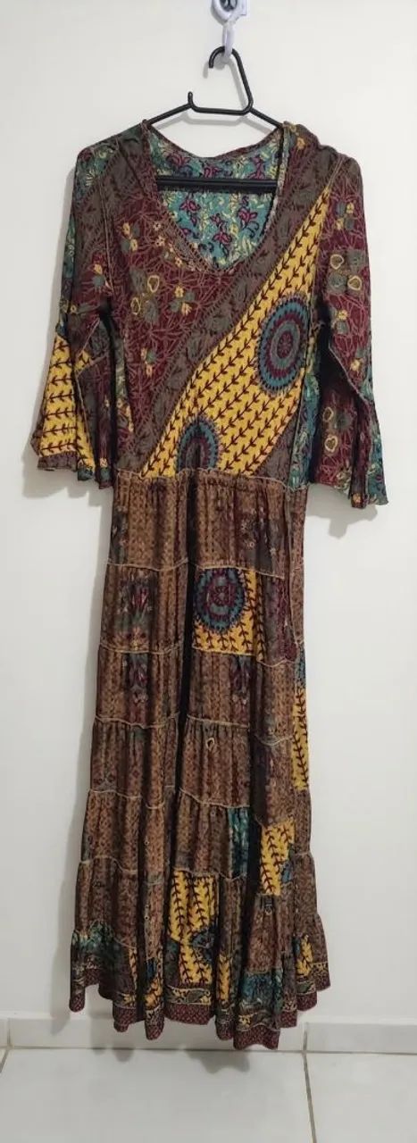 Vestido Indiano 100% algodão 
