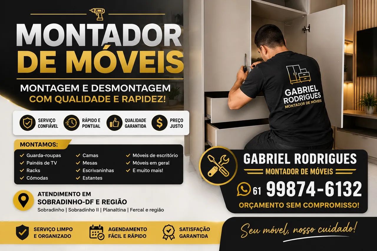 Montador de Móveis em Sobradinho DF | Montagem e Desmontagem