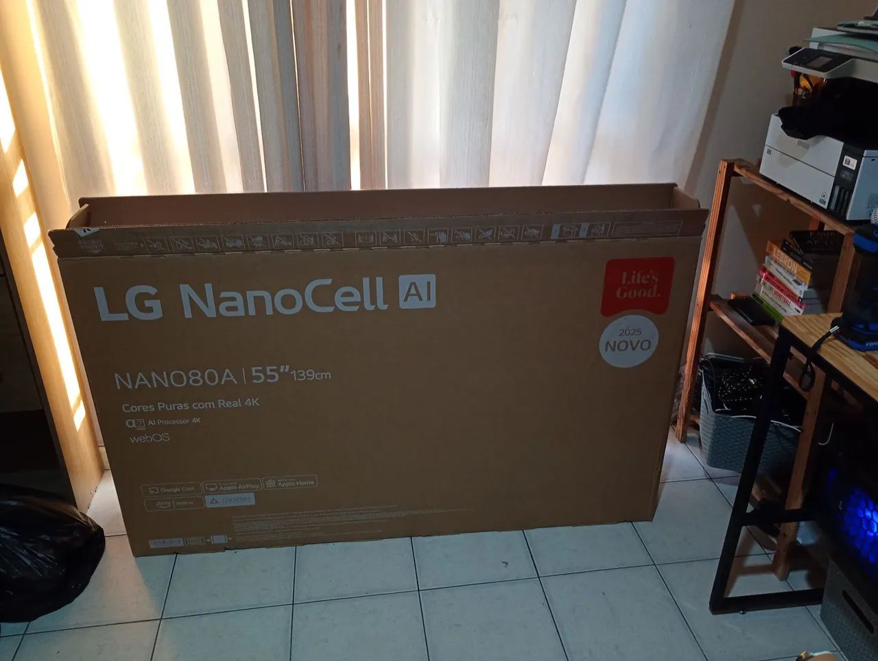 Caixa de Papelão de TV de 55 Polegadas LG NanoCell 2025 - Foto 2