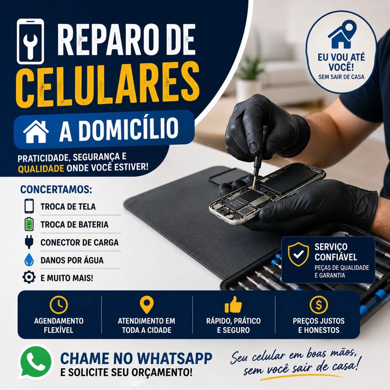 REPARO DE CELULARES A DOMICÍLIO 