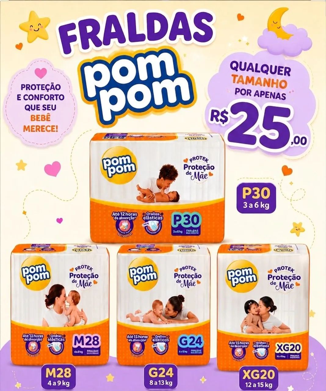 Fralda descartável 