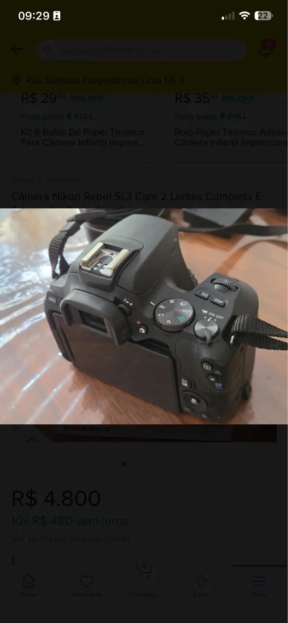 Câmera cânon sl3 nova , com lente do kit+ lente extra + sd e acessórios na caixa  - Foto 3