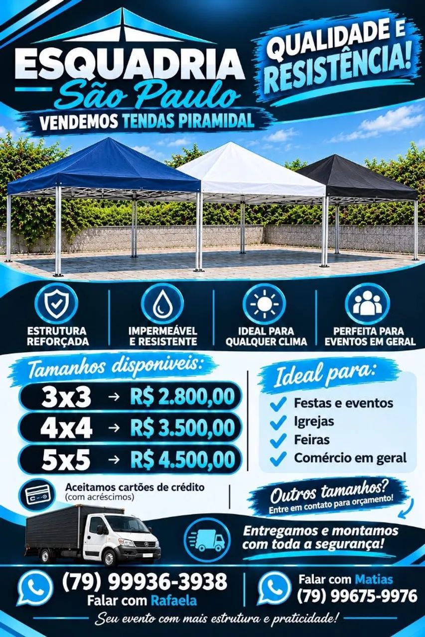 VENDE-SE TENDAS PIRAMIDAL 