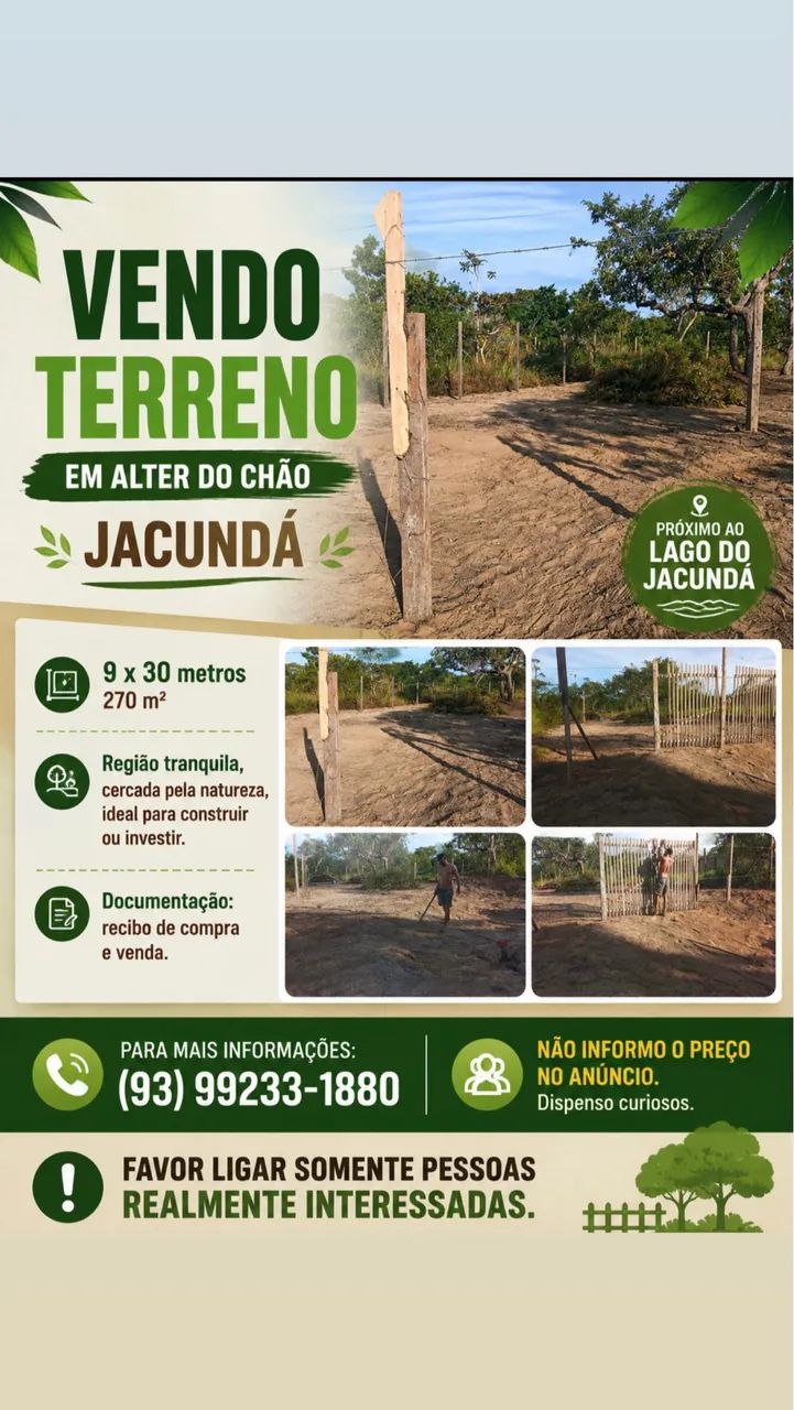 Vendo terrenho em alter do chao