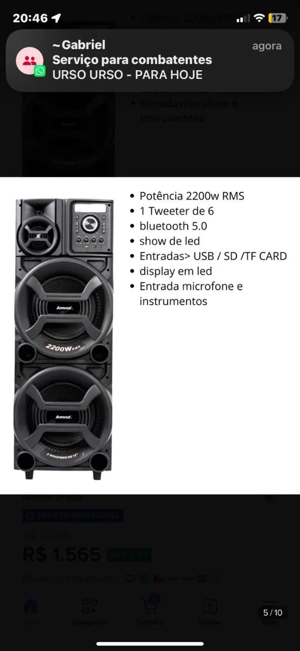 Caixa de som 2200W  - Foto 2