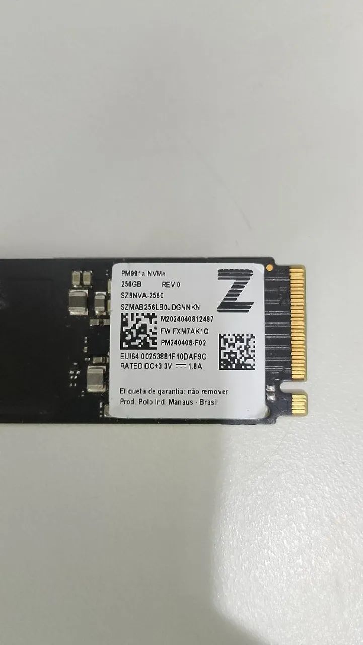 SSD M.2 NVMe 256GB - Armazenamento - Valentina de Figueiredo, João
