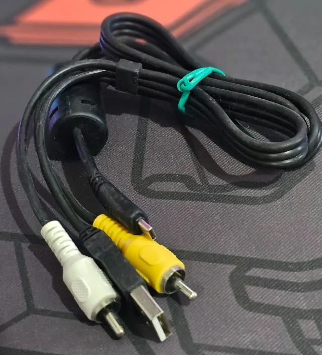 Cabo Usb X Mini Usb E 2 RCA Para Câmera - Foto 2