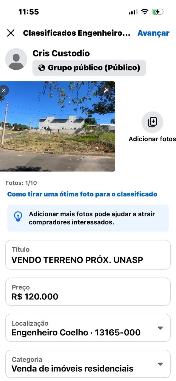 TERRENO DE ESQUINA  - 395m2 UNASP EC 