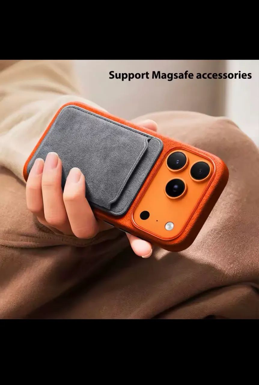 Capa iPhone 17 pro Max alcantara com mag safe - Foto 5