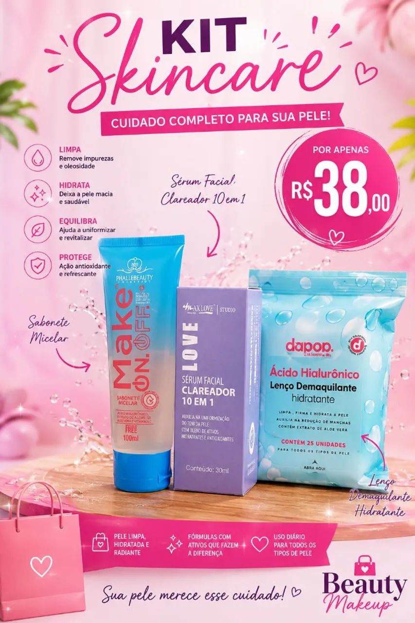 Kit de cuidados com a pele