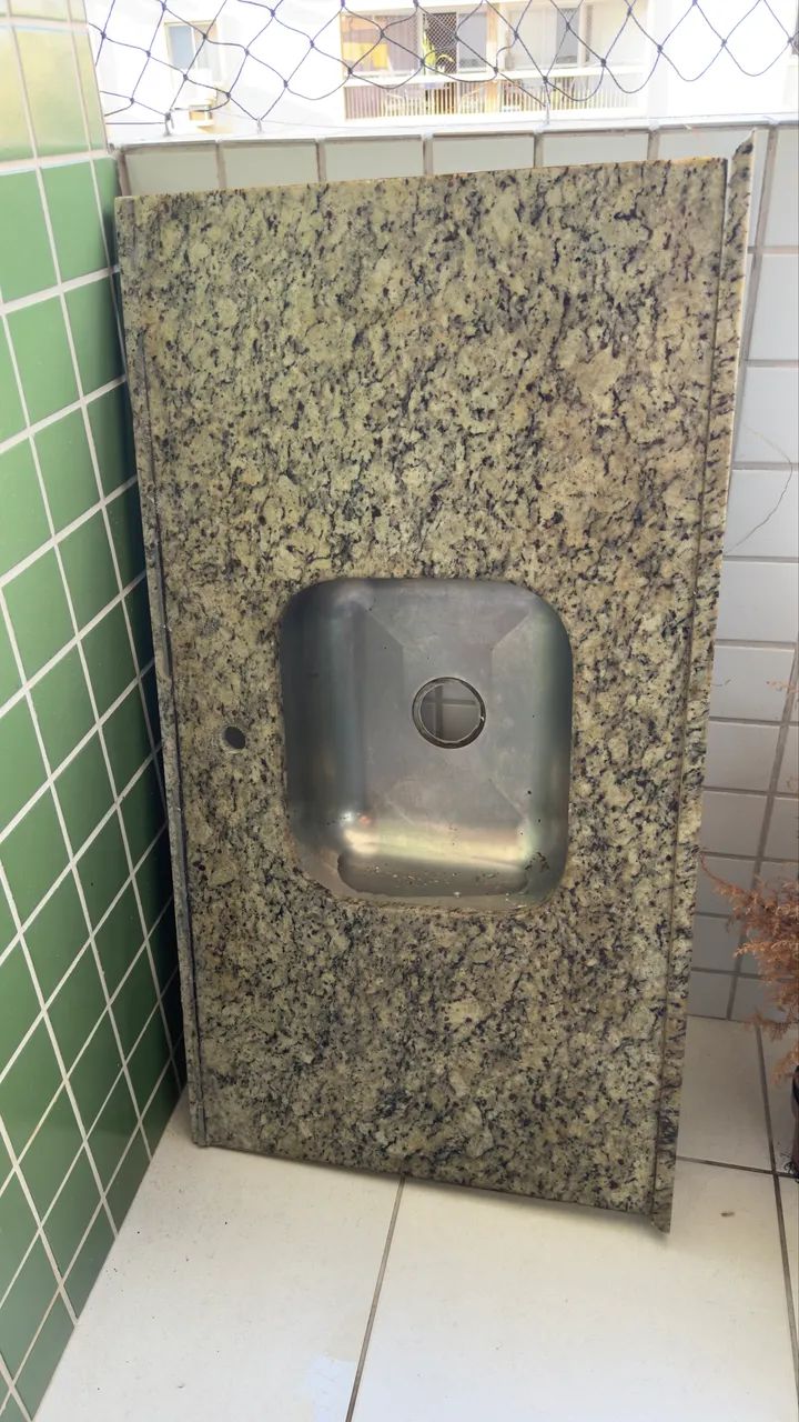 Granite countertop with sink