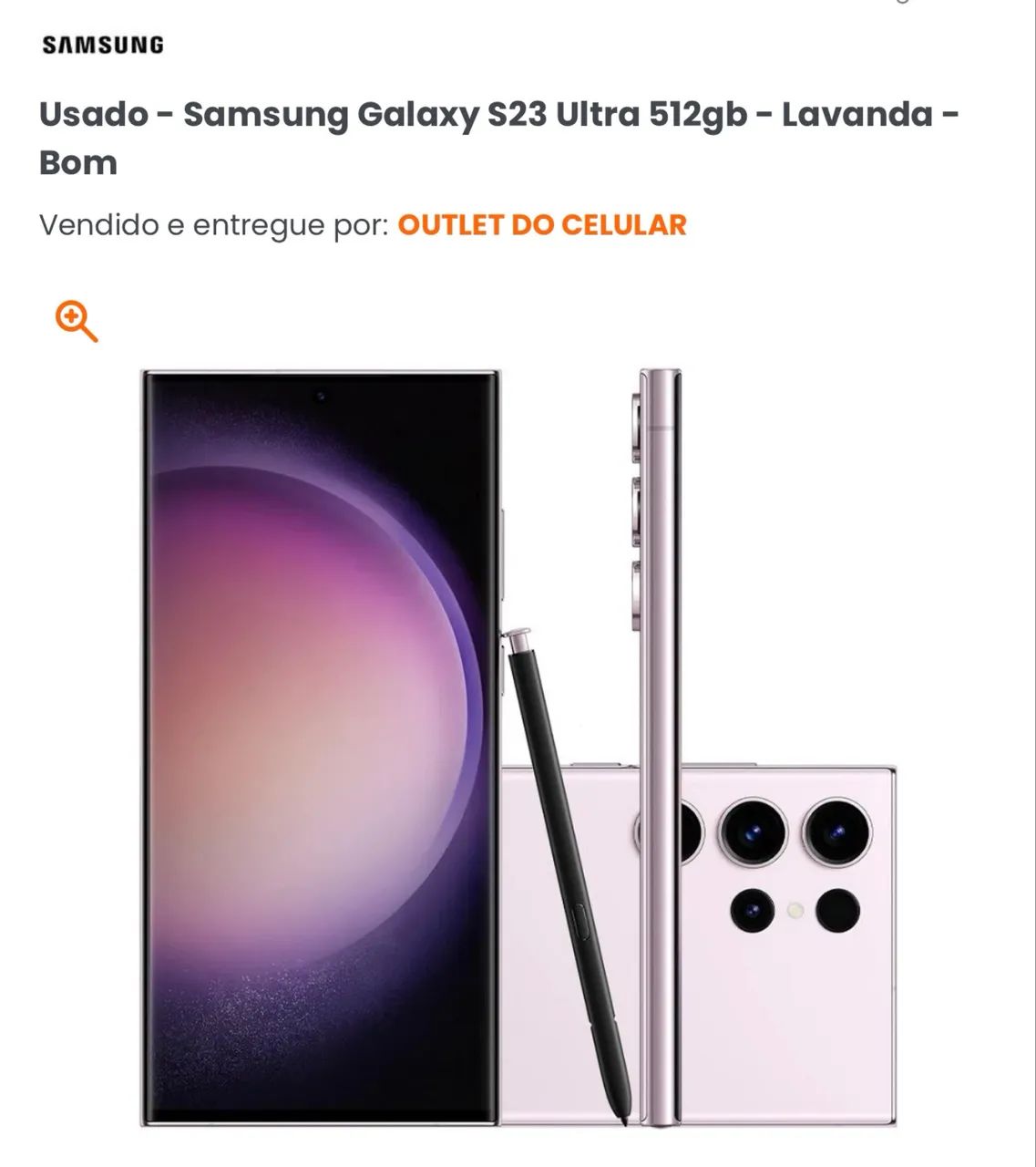 Samsung Galaxy S23 Ultra 512GB - Lavanda