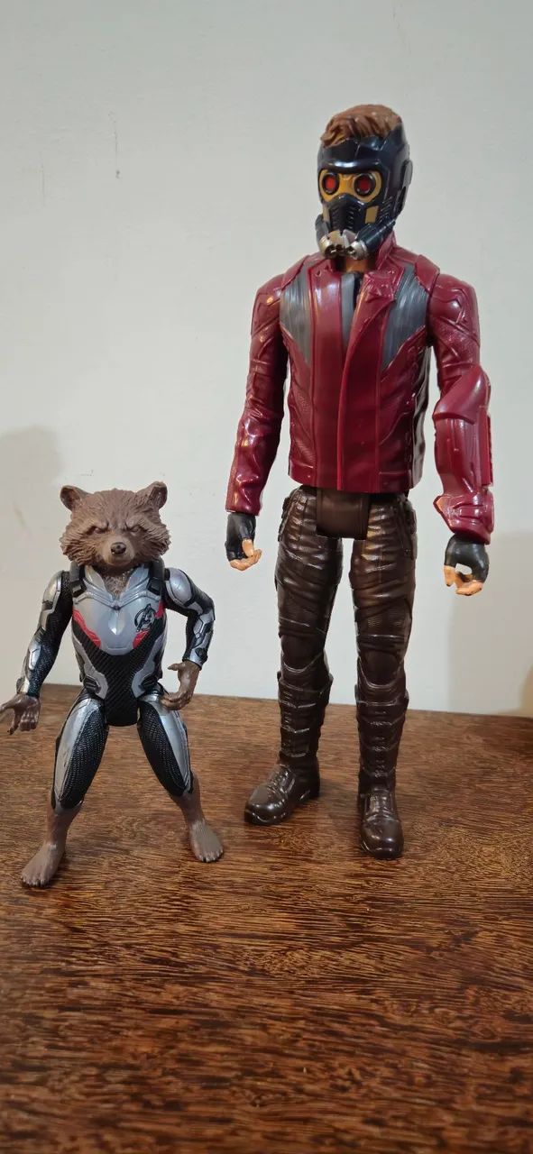 Lote Bonecos Marvel Hasbro - Star Lord E Rocket Raccoon - Foto 3