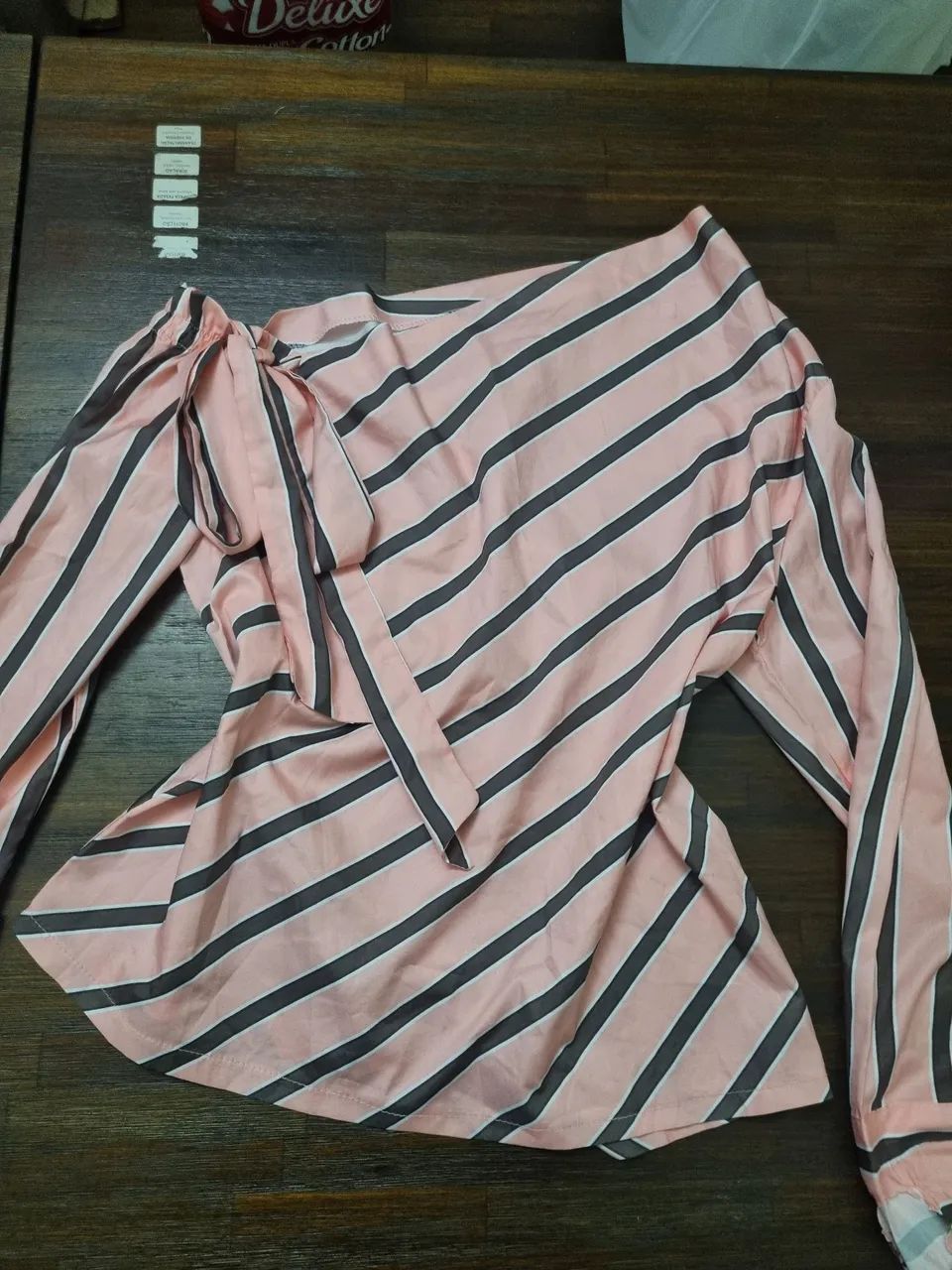 Blusa assimétrica listras G - Foto 3