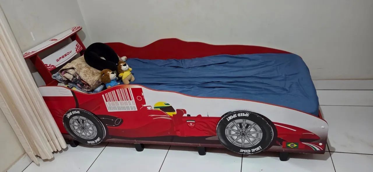 Cama infantil com desenho de carro  - Foto 4