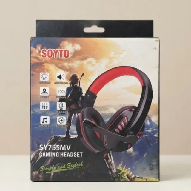 HEADSET GAMER COM FIO E MICROFONE - Foto 3