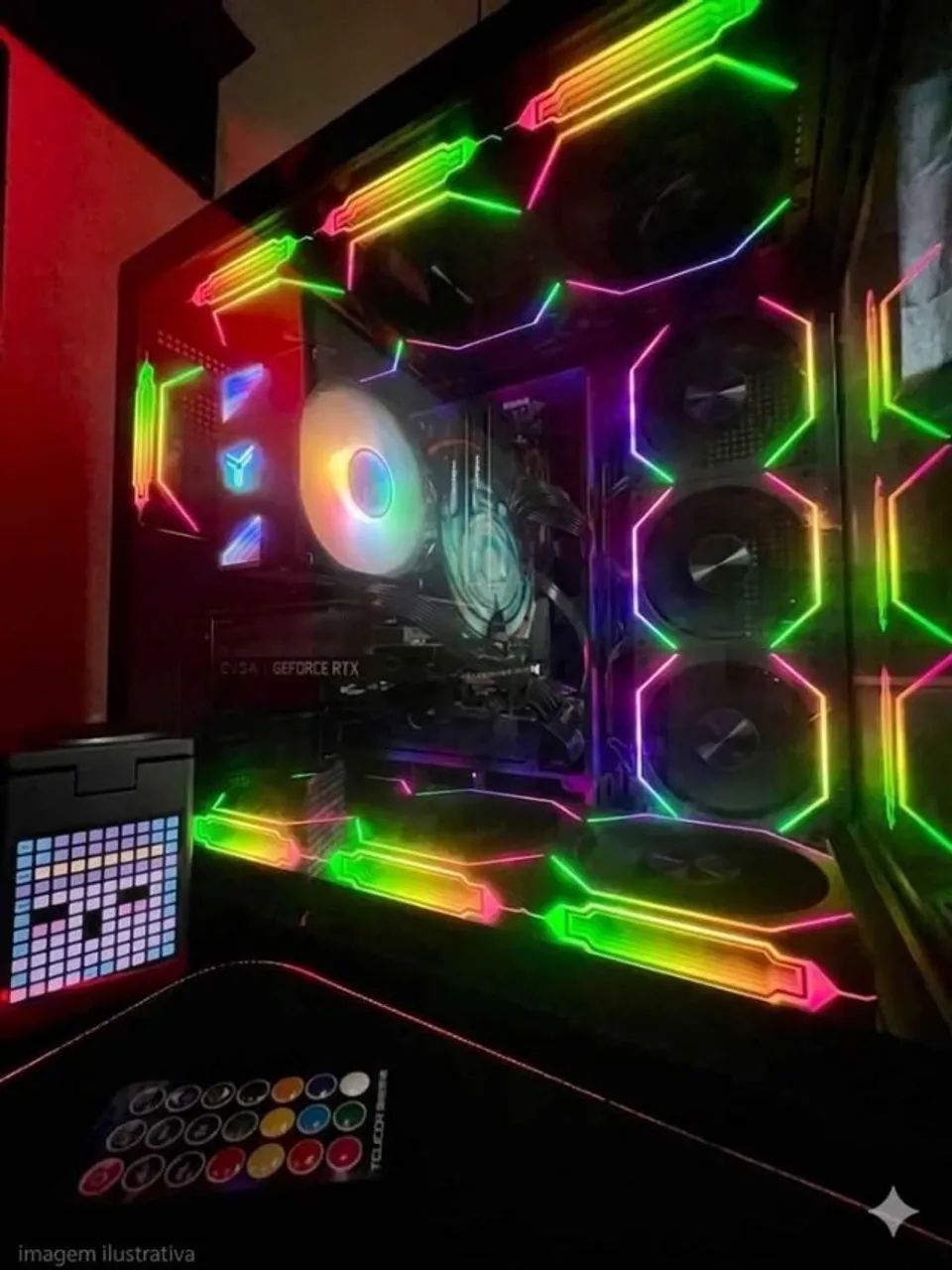 Kit 8 Fans Prsim ARGB+controladora - Foto 5