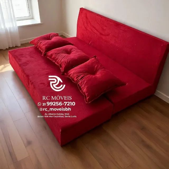 Sofá Cama Bicama 1,70m Suede de qualidade D33 Compacto e Funcional - Foto 4