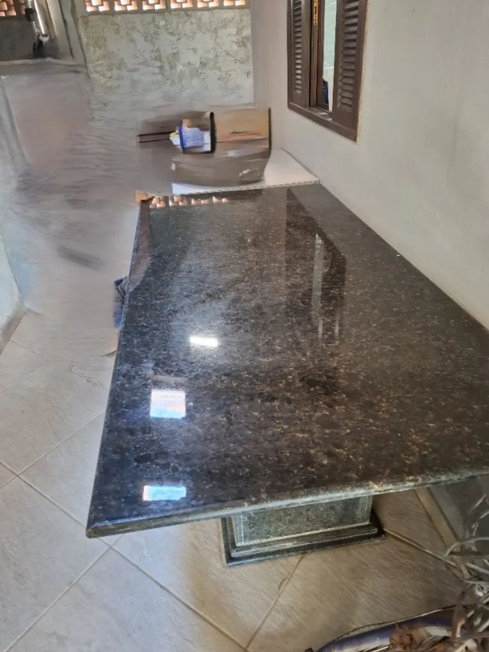Mesa de Granito Preto - Excelente Estado - Foto 4