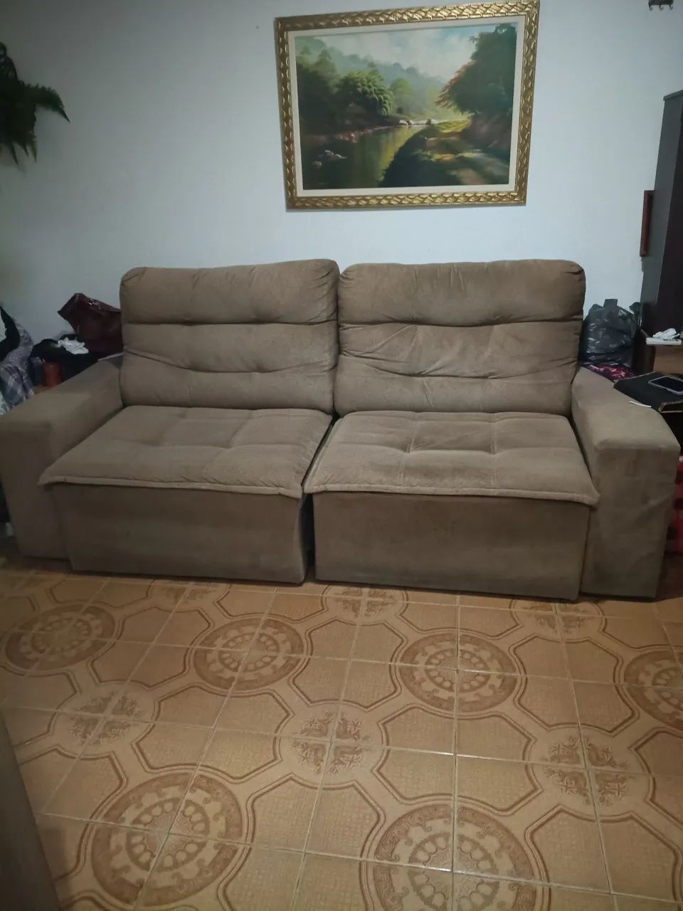 Sofá Retrátil e Reclinável 3 Lugares Suede  - Foto 3