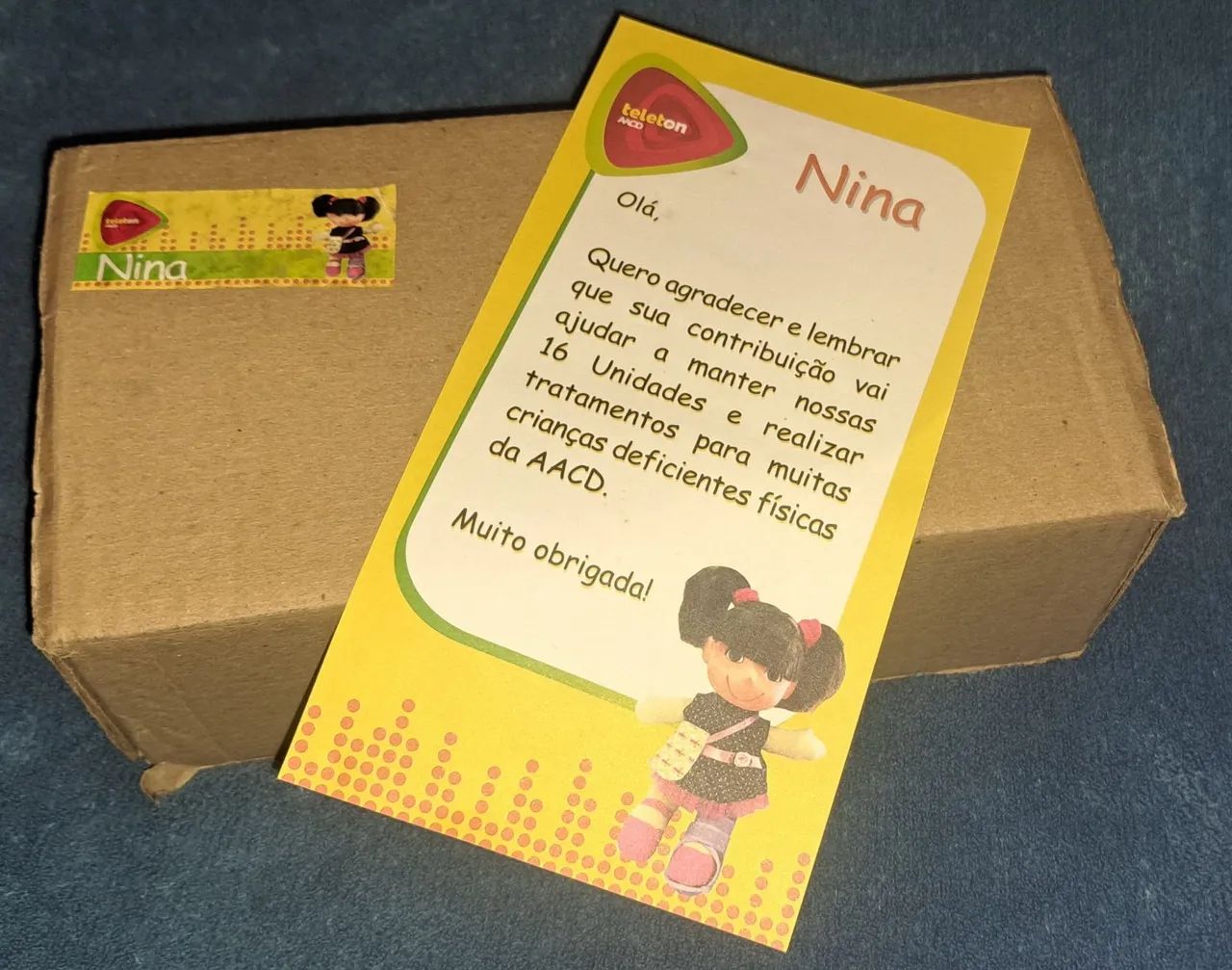 Boneca Nina com bota ortopédica AACD-Teleton original lacrada - Foto 5