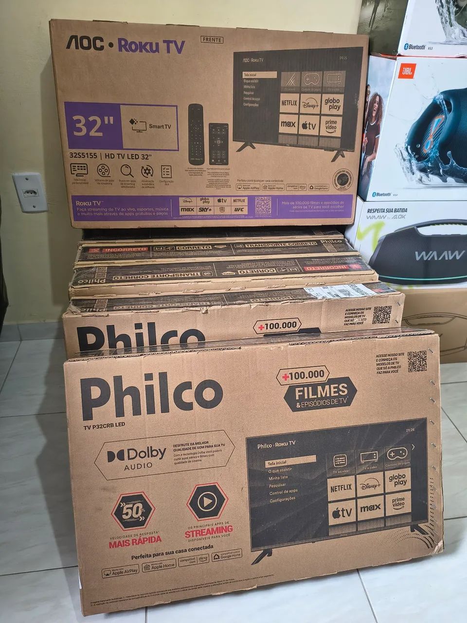 Smart TV Philco 32" Roku TV - Nova e Lacrada