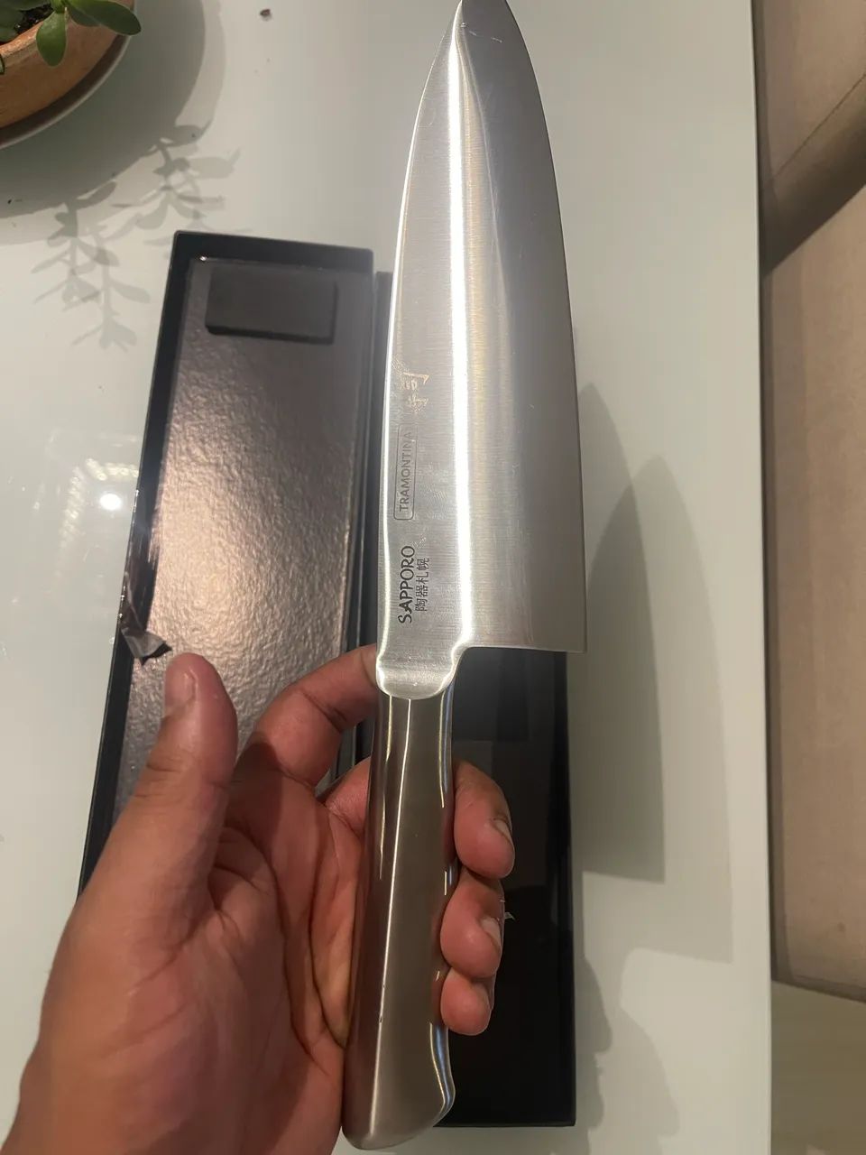 Faca Tramontina alemã sushi aço inox nova  modelo deba 8 - Foto 5