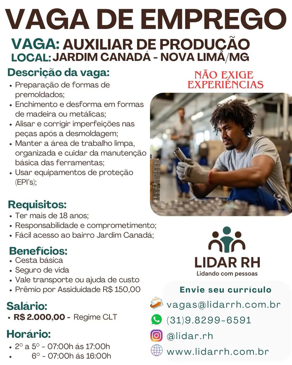 Oportunidades de emprego Nova Lima MG - Foto 2