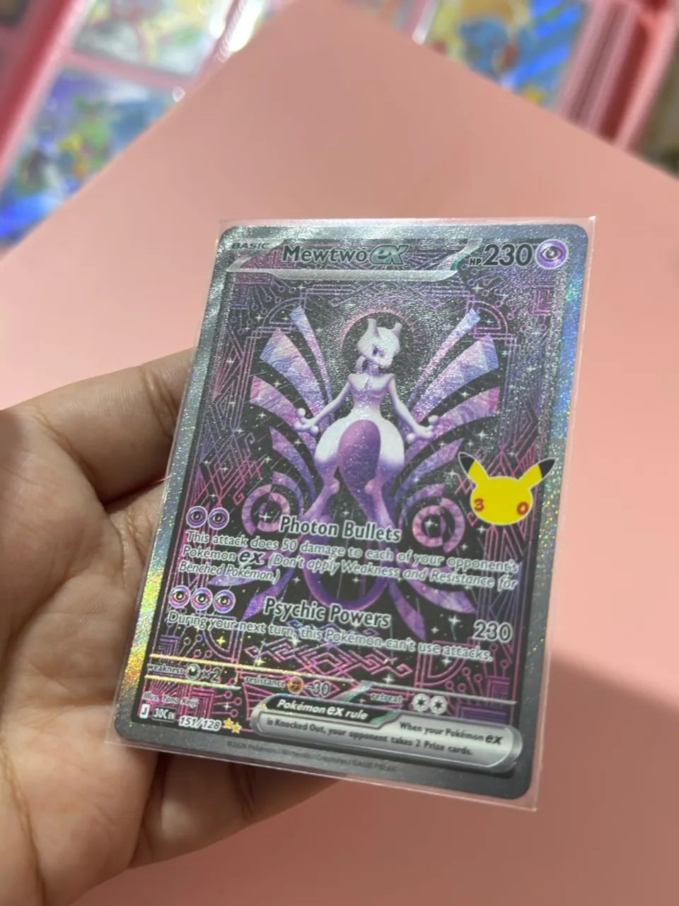 MEWTWO EX 30TH CELEBRATION (151/128) INGLÊS  - Foto 2