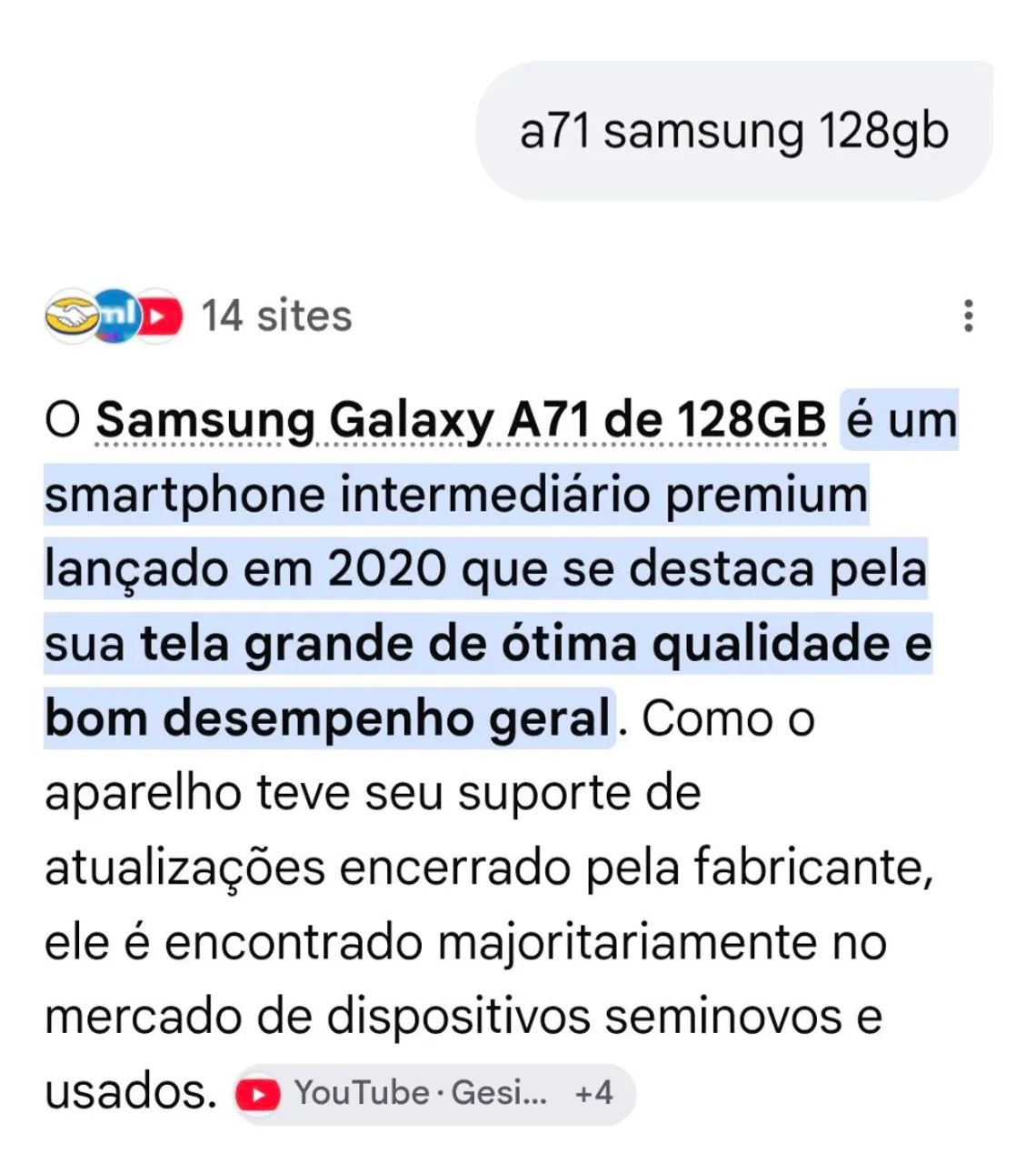 Samsung Galaxy A71 128 GB