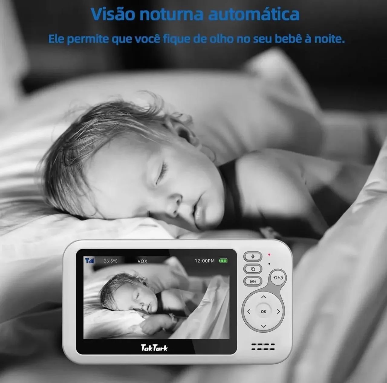 Babá eletrônica com monitor LCD - Foto 2