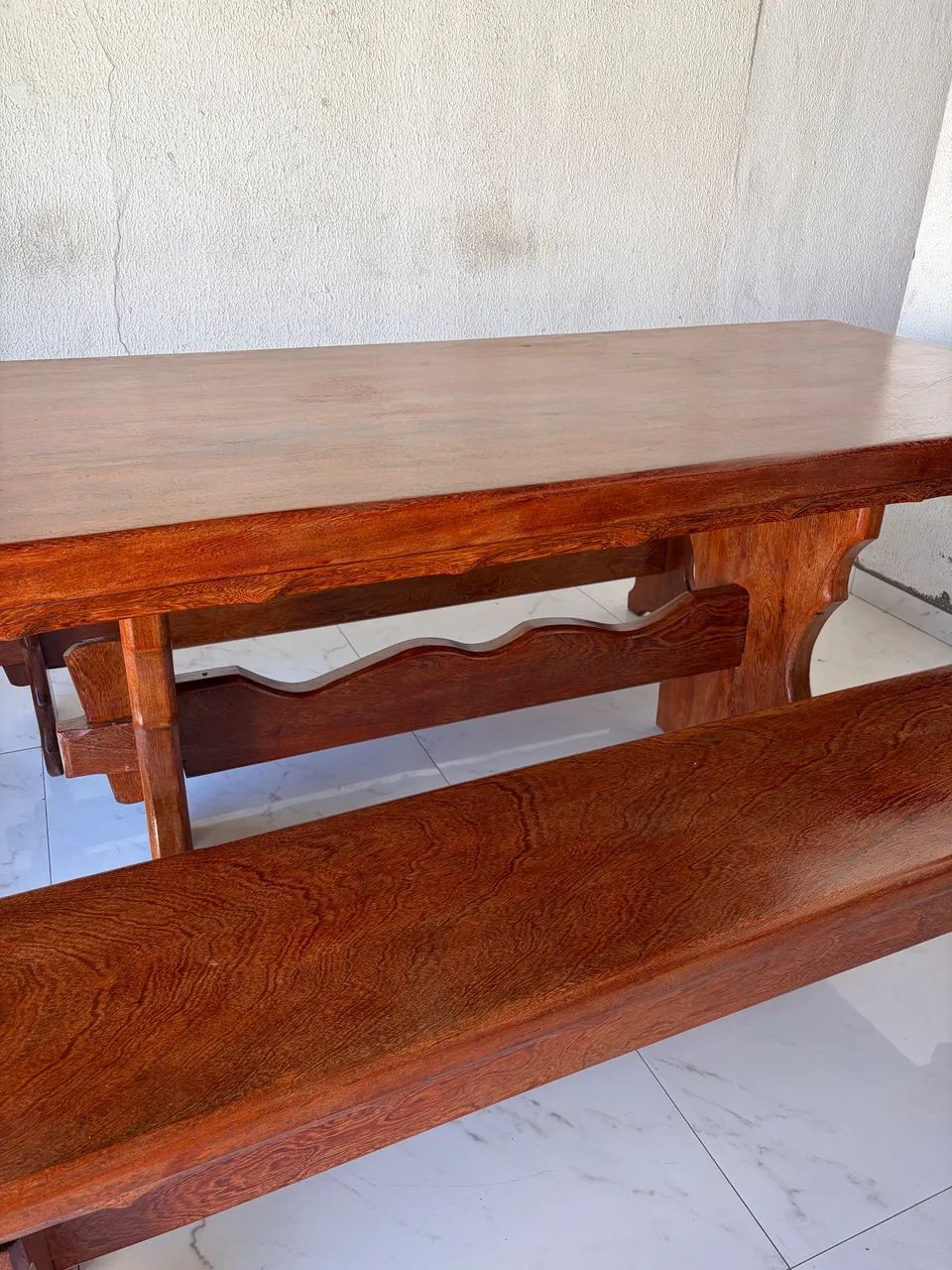 Mesa De Madeira Angelim Pedra Maciça - Foto 3