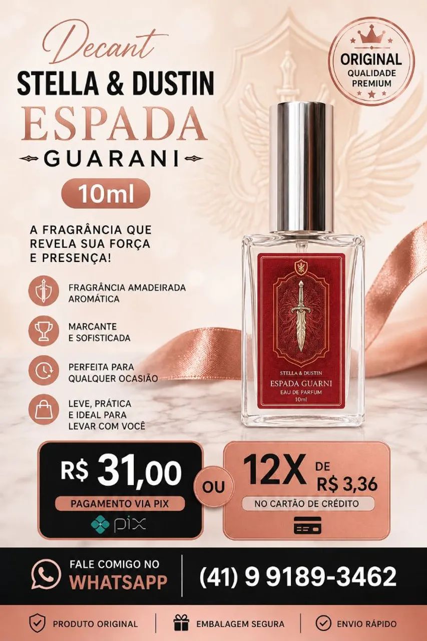 Decant 10ml Stella & Dustin ESPADA GUARANI Original 