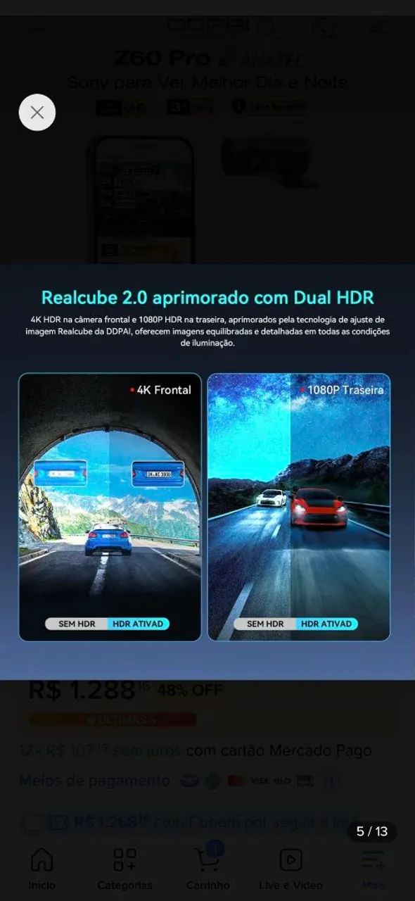 Camera veicular Ddpai z60 pro - Foto 4