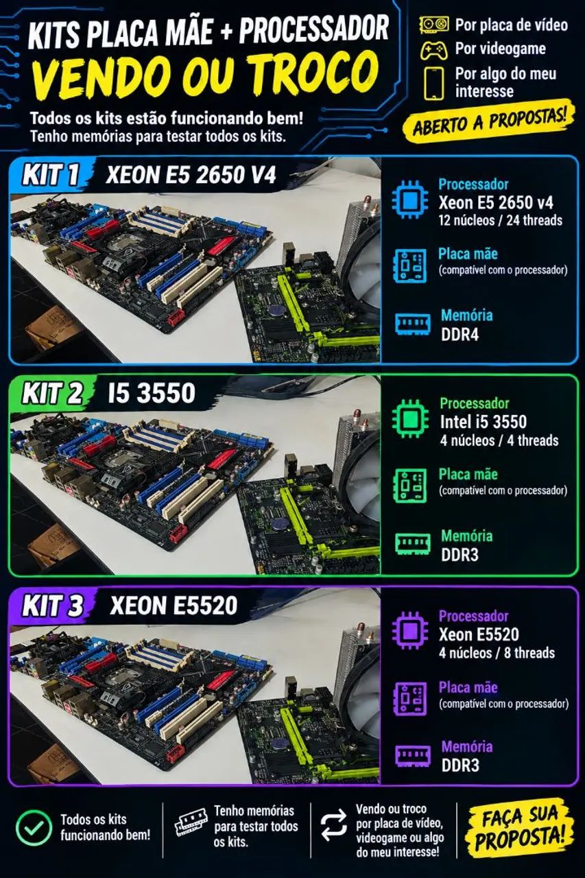 Kits Intel top aceito troca  - Foto 3