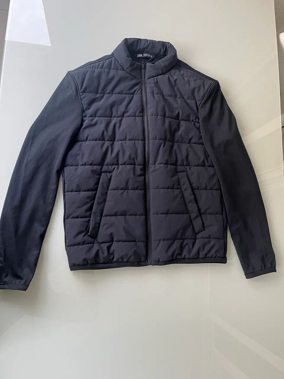 jaqueta zara com colete puffer preta