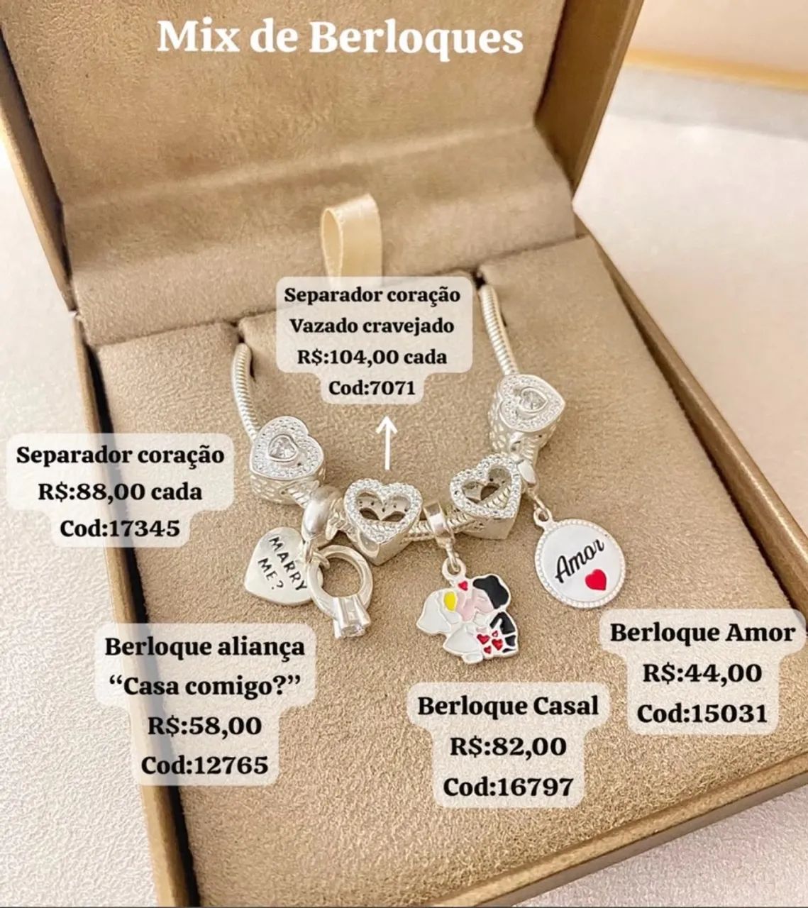 Berloque em prata 925 