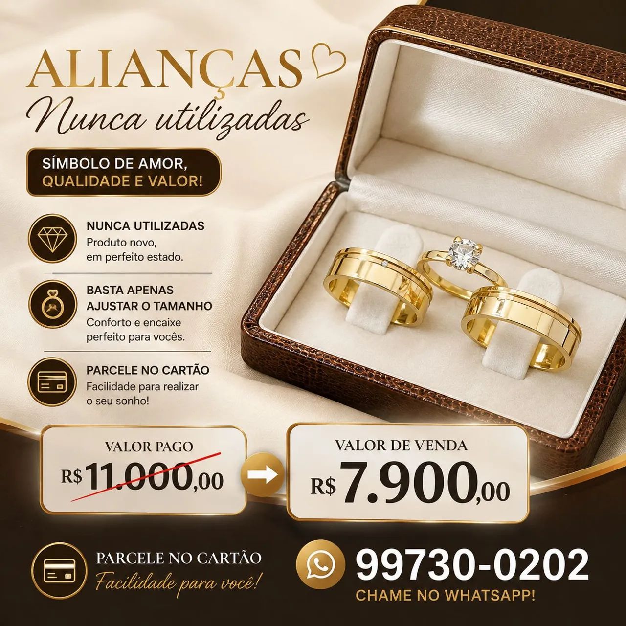 Par de Aliança em ouro 18k 