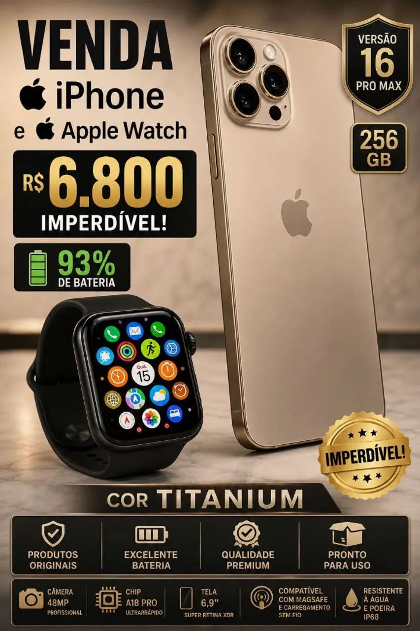 iPhone e Celulares - lacrado! bateria, de 93% 256g, Max pro 16 iPhone 1TB/SIMフリー/バッテリー93% Max Pro 16 スマートフォン本体