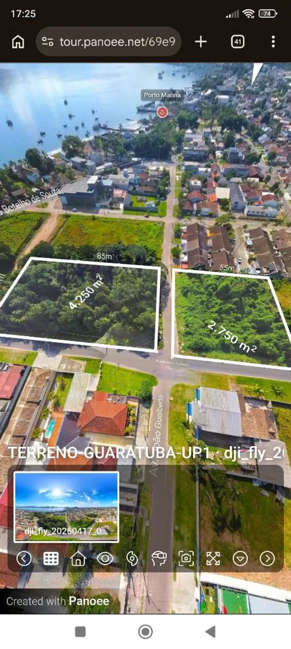 Duas áreas na beira da Baía de Guaratuba -Pr 4.200 m² e outra 2.750  m² - Foto 8