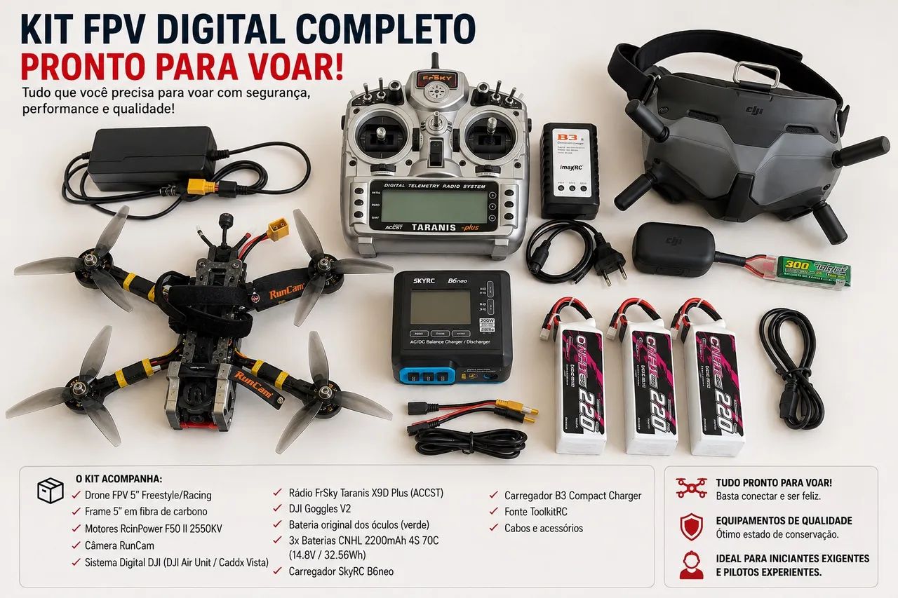 Kit FPV Digital DJI Completo - Pronto para Voar - Foto 4