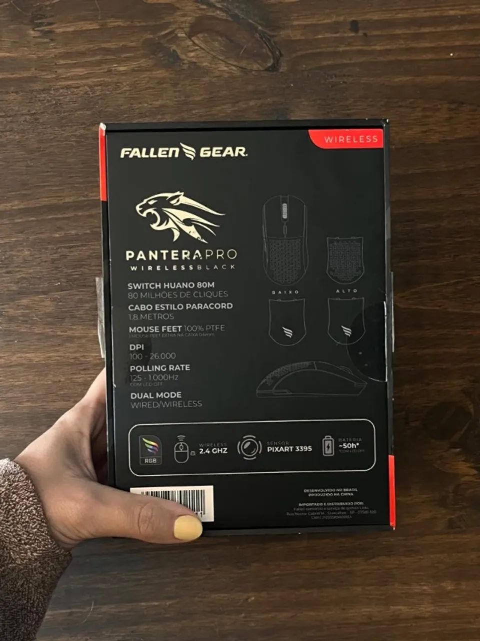 Mouse Fallen Gear Pantera Pro Wireless - Excelente Estado - Foto 5