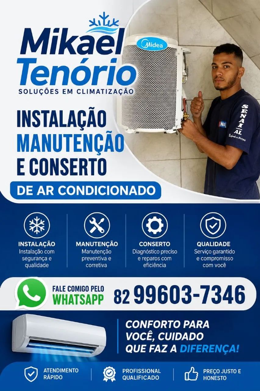 Instalação e manutenção de ar condicionado 
