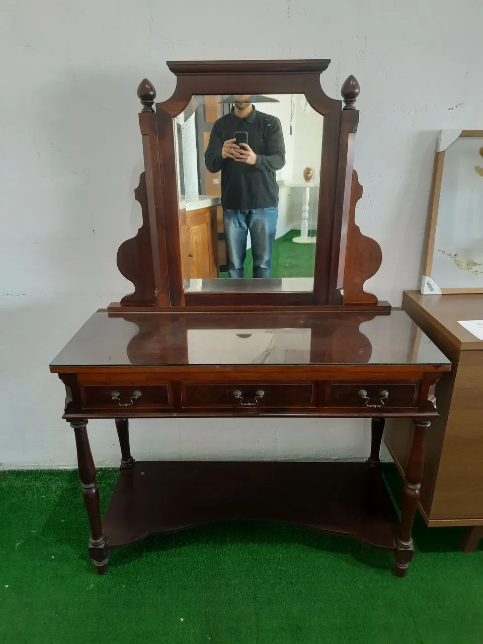 Penteadeira de Madeira com 3 gavetas  - Foto 2