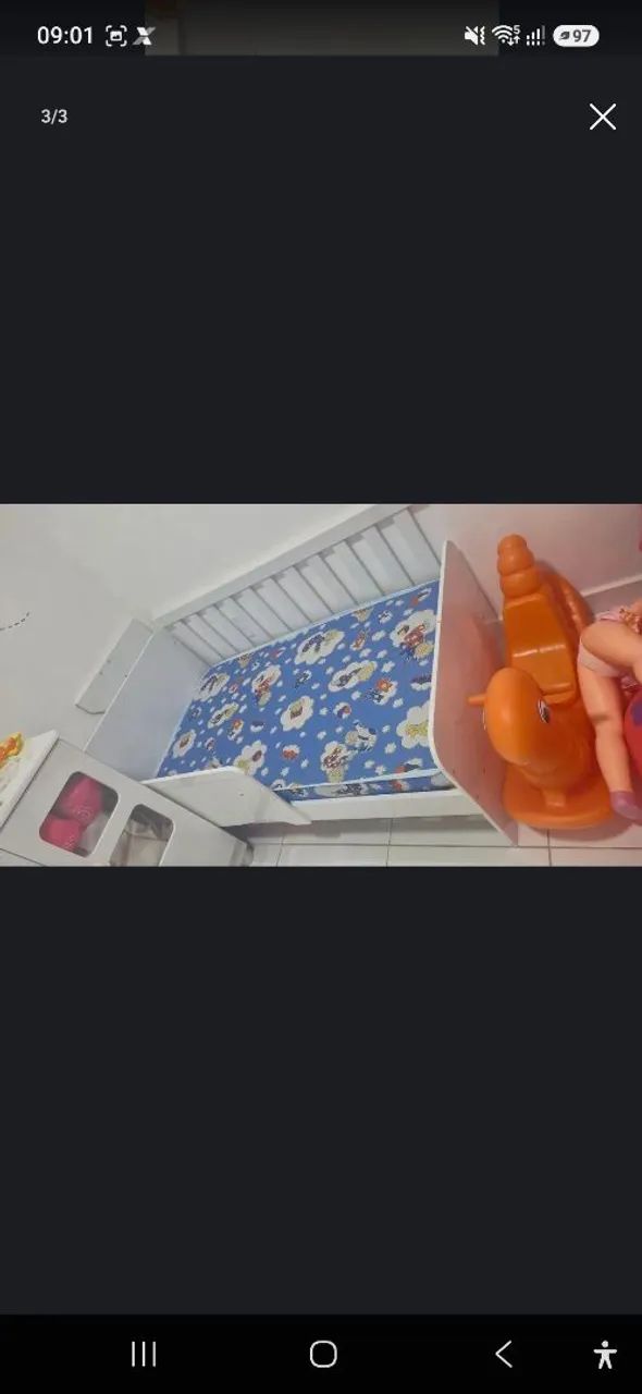 Berço cama 2 em 1 + colchão 