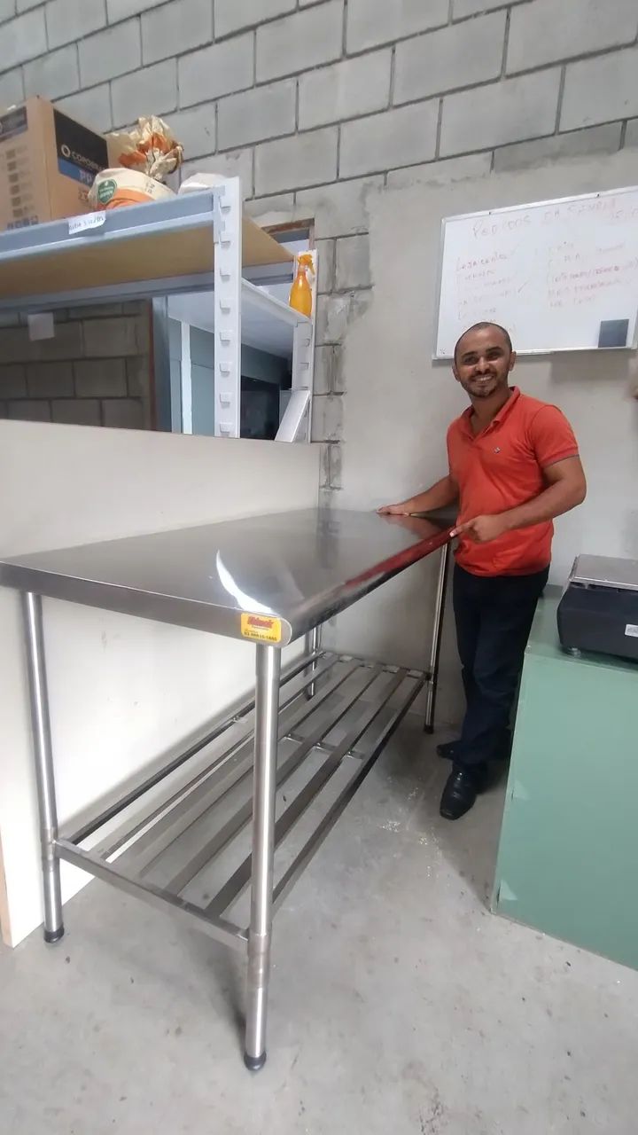 MESA DE MANIPULAÇÃO INOX 1.50 METRO IMECA 