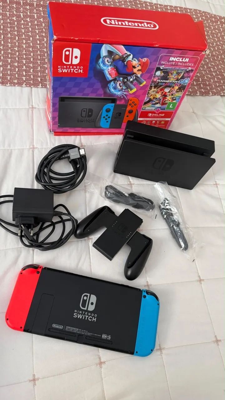 NINTENDO SWITCH V2 32G POUCO USADO - Foto 4