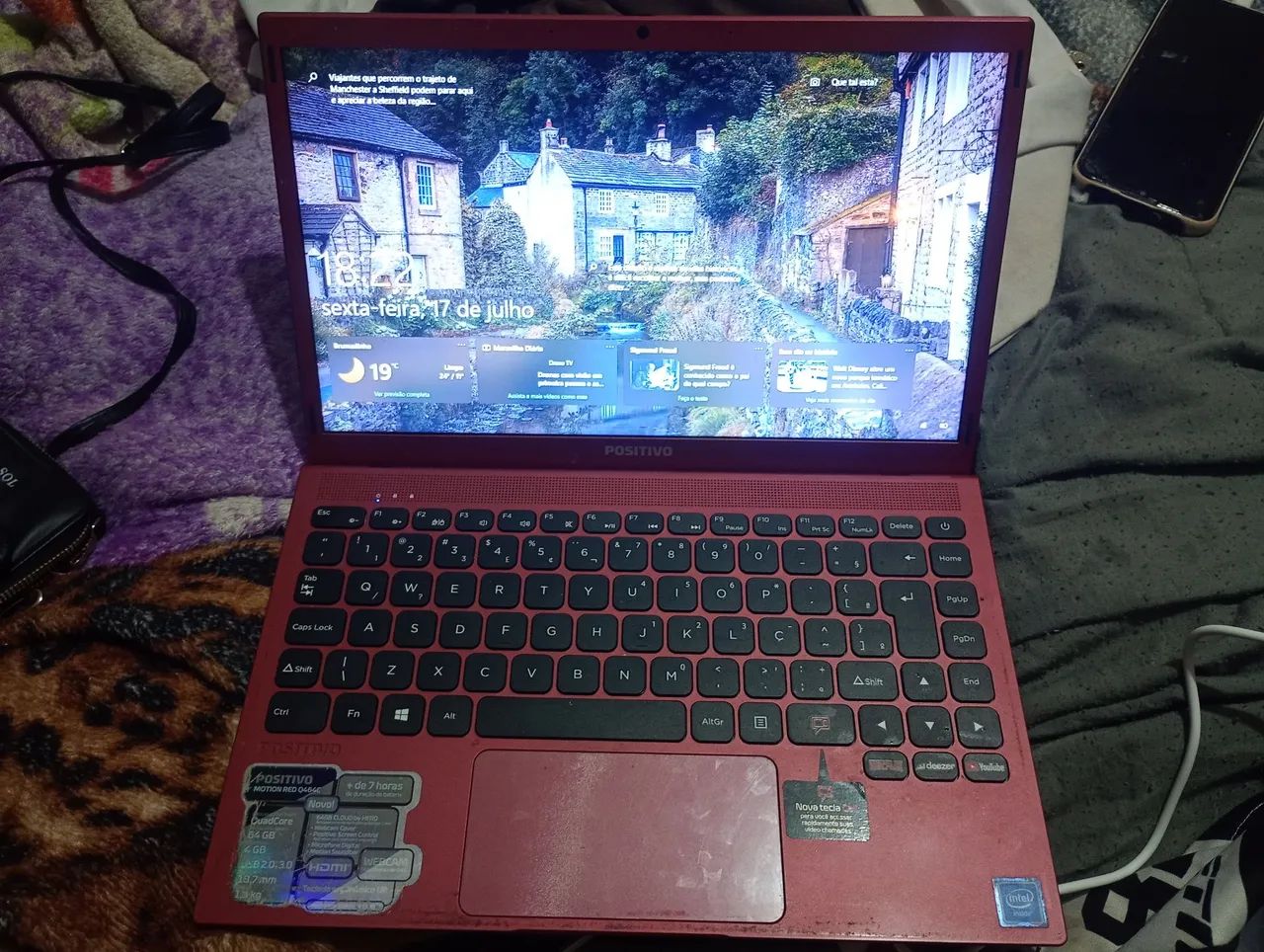 Notebook Positivo 64GB Windows 10, 4 memória RAM 