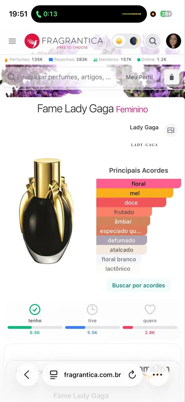 Perfume Raro Descontinuado Lady Gaga Fame 100ml - Beleza e