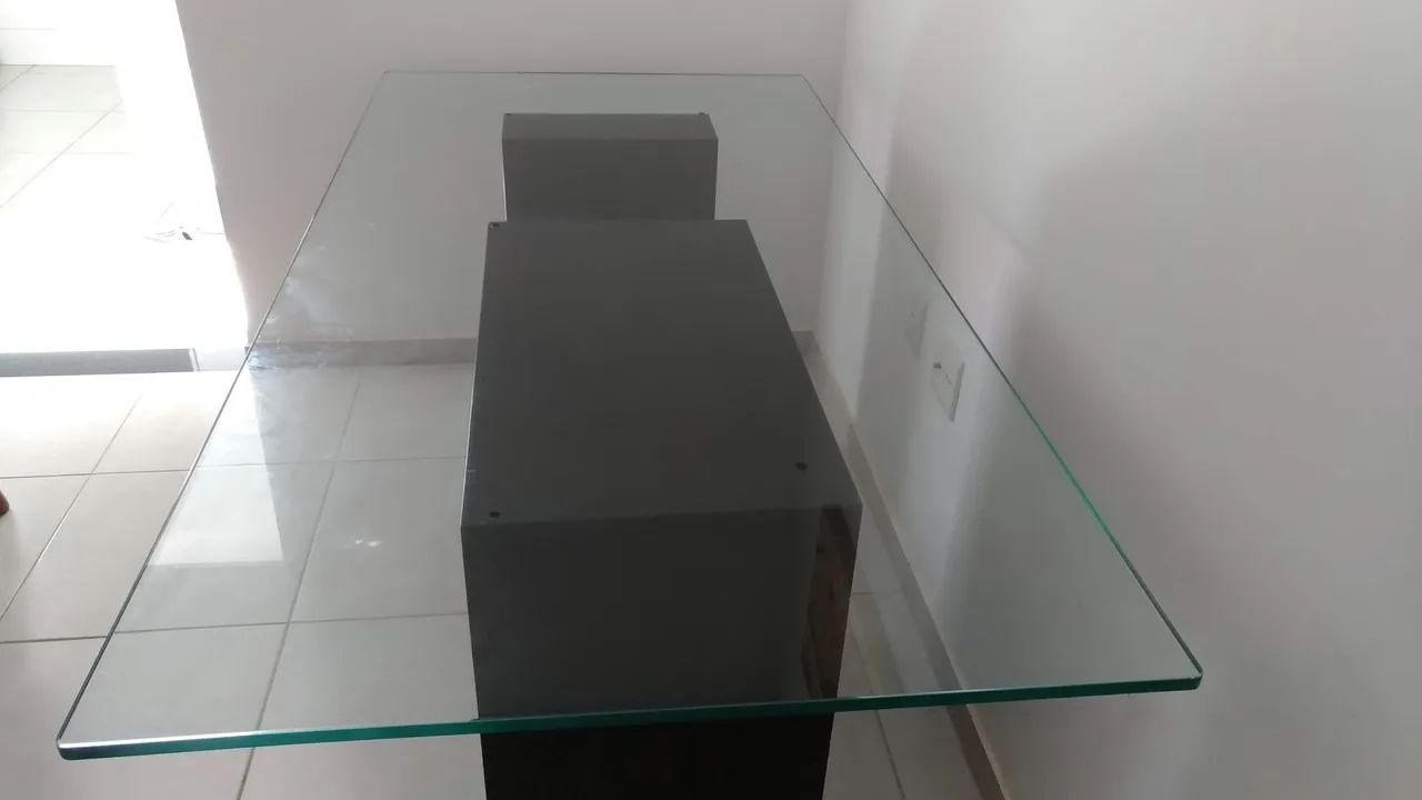 Mesa de vidro para 6 cadeiras - Foto 2